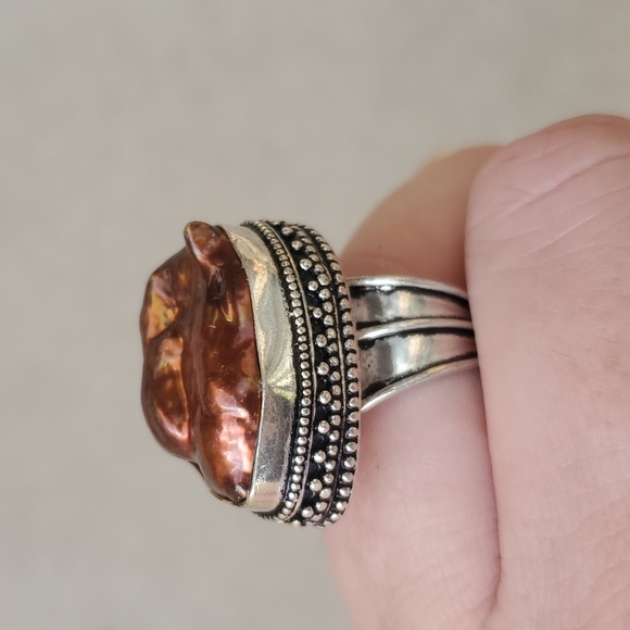 New Biwa Pearl 925 Silver Ring. - Picture 15 of 15